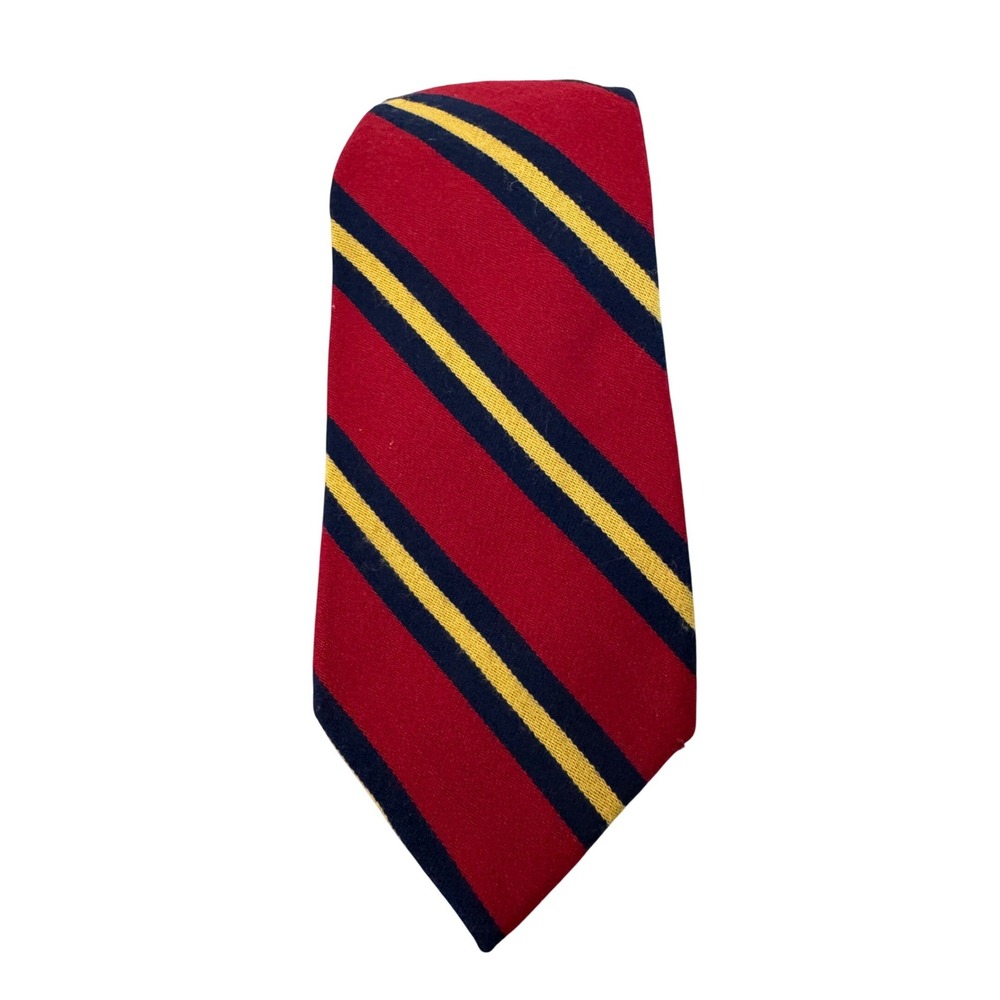 Vintage Polo Ralph Wool/Silk Red/Blue/Gold Tie